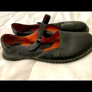 Børn black leather Mary Janes